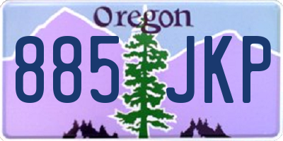 OR license plate 885JKP