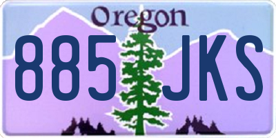 OR license plate 885JKS