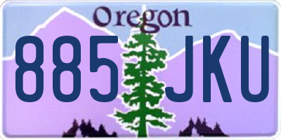 OR license plate 885JKU