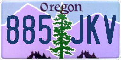 OR license plate 885JKV