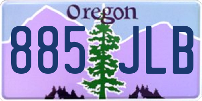 OR license plate 885JLB