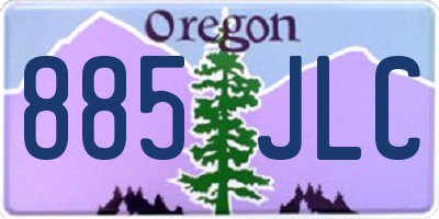 OR license plate 885JLC