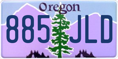 OR license plate 885JLD