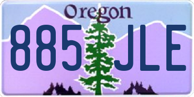 OR license plate 885JLE