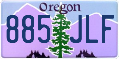 OR license plate 885JLF