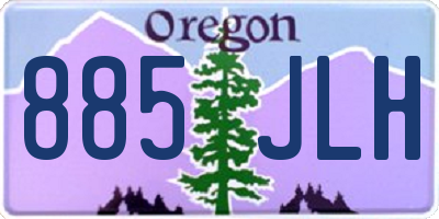 OR license plate 885JLH