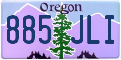 OR license plate 885JLI