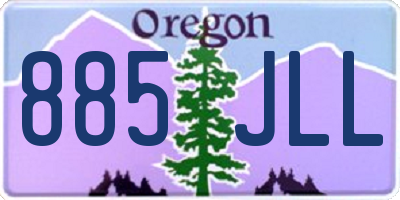OR license plate 885JLL