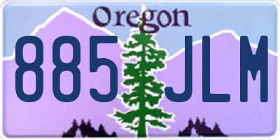 OR license plate 885JLM