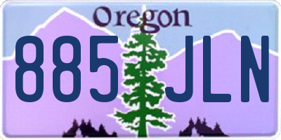 OR license plate 885JLN