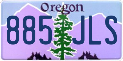 OR license plate 885JLS