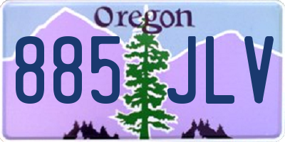 OR license plate 885JLV
