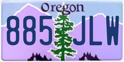 OR license plate 885JLW