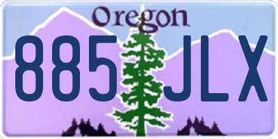 OR license plate 885JLX