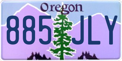 OR license plate 885JLY