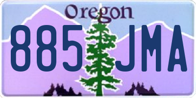OR license plate 885JMA