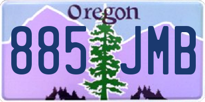 OR license plate 885JMB