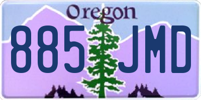 OR license plate 885JMD