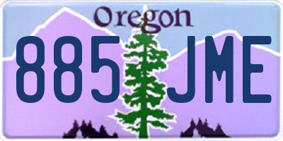 OR license plate 885JME