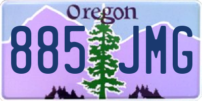 OR license plate 885JMG