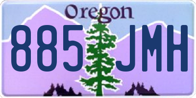 OR license plate 885JMH