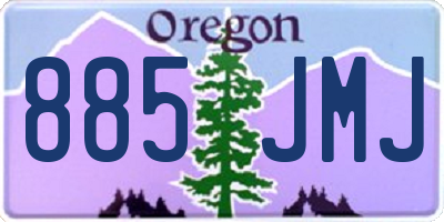 OR license plate 885JMJ