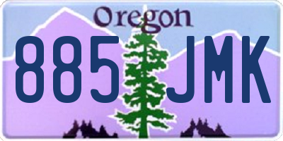 OR license plate 885JMK
