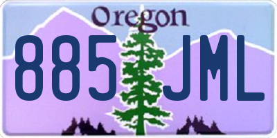 OR license plate 885JML