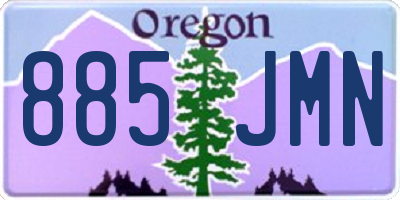OR license plate 885JMN