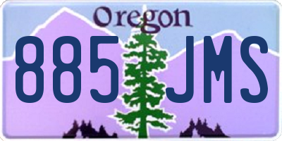 OR license plate 885JMS
