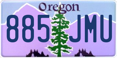 OR license plate 885JMU