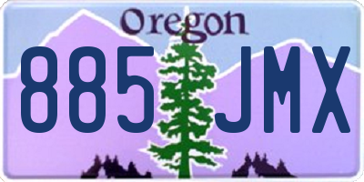 OR license plate 885JMX