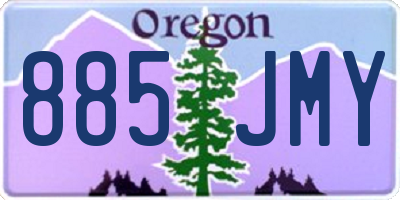 OR license plate 885JMY