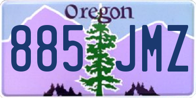 OR license plate 885JMZ
