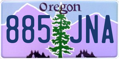 OR license plate 885JNA