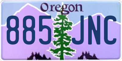 OR license plate 885JNC