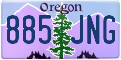 OR license plate 885JNG