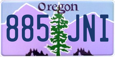 OR license plate 885JNI