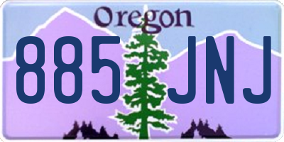 OR license plate 885JNJ