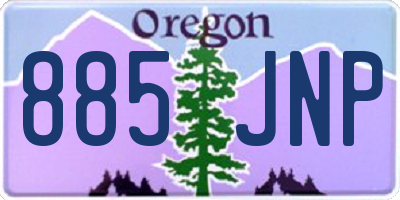 OR license plate 885JNP