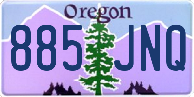 OR license plate 885JNQ