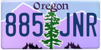 OR license plate 885JNR