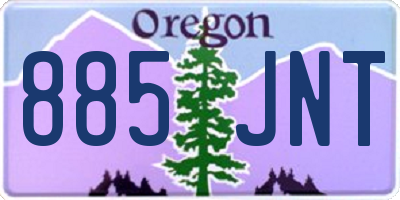 OR license plate 885JNT