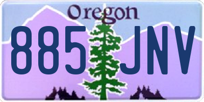 OR license plate 885JNV