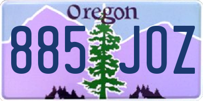 OR license plate 885JOZ