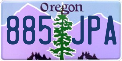 OR license plate 885JPA