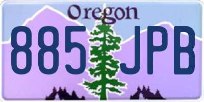 OR license plate 885JPB
