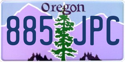 OR license plate 885JPC