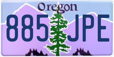 OR license plate 885JPE