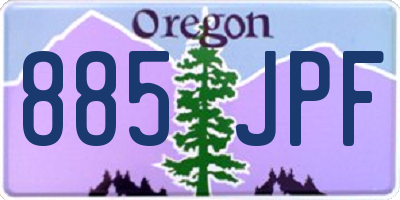 OR license plate 885JPF